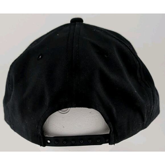 Vintage 80's Black Iowa Hawkeye's Snapback Rope Hat Screen Print Logo Trucker - Picture 3 of 9